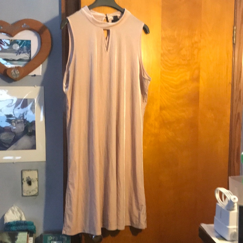 Velvet dress peach color